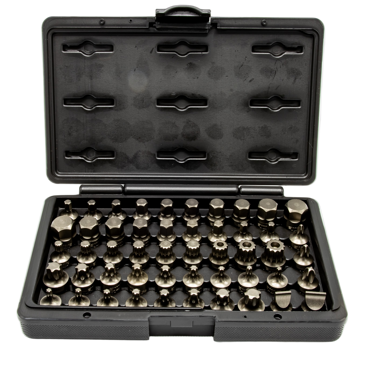 VIM Tools - Impact Master Set, 50 Piece, Half Cut Torx, Hex, Flat, Philips, & XZN Drivers, 3/8″ Sq. Dr. - Ridge Toolbox