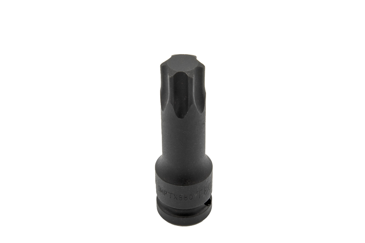 VIM Tools - 1/2″ Drive Impact TORX® Drivers, T70,T80,T90,T100, One Piece Drivers, 3″ Long - Ridge Toolbox