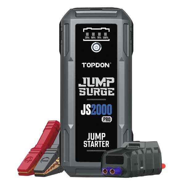 TOPDON 2500 Peak Amp Battery Jump Starter, Power Bank, & Flashlight - Ridge Toolbox