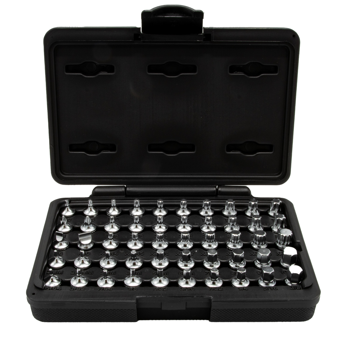 VIM Tools - Elite 50 pc Mechanics Master Set, all 1/4″ drive and 20mm OAL, TORX®, TORX® Plus, XZN Hex flat Philips - Ridge Toolbox