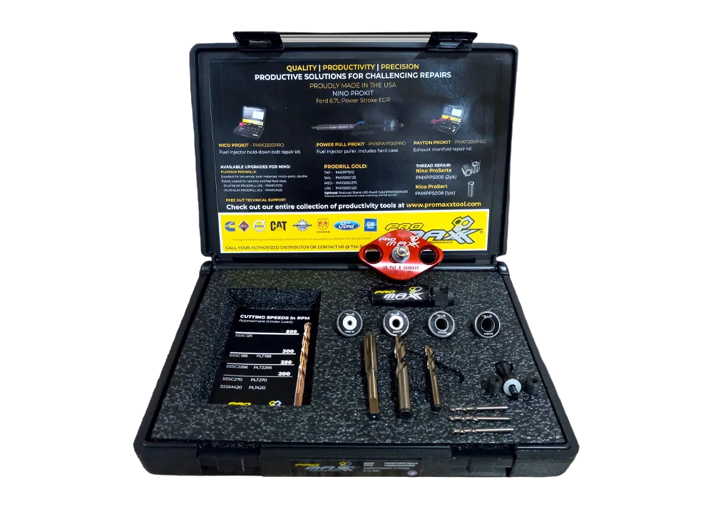 ProMAXX Power Stroke Package - ALPHA: Ford 6.7L Diesel EGR Mounting Bolt Repair & Fuel Injector Puller Kit - Ridge Toolbox