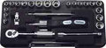 1/4 Sq. Dr. Socket Set   6 point  Plastic Case 25 pieces