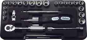 1/4 Sq. Dr. Socket Set   6 point  Plastic Case 25 pieces