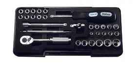 1/4 Sq. Dr. Socket Set   6 point  Plastic Case 31 pieces