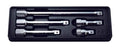 1/2 Sq. Dr. Extension Bar Set  50-250mm ABS Tray   5 pieces