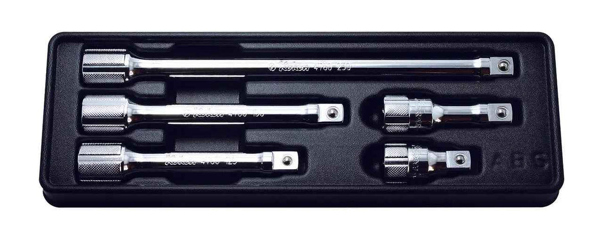 1/2 Sq. Dr. Extension Bar Set  50-250mm ABS Tray   5 pieces