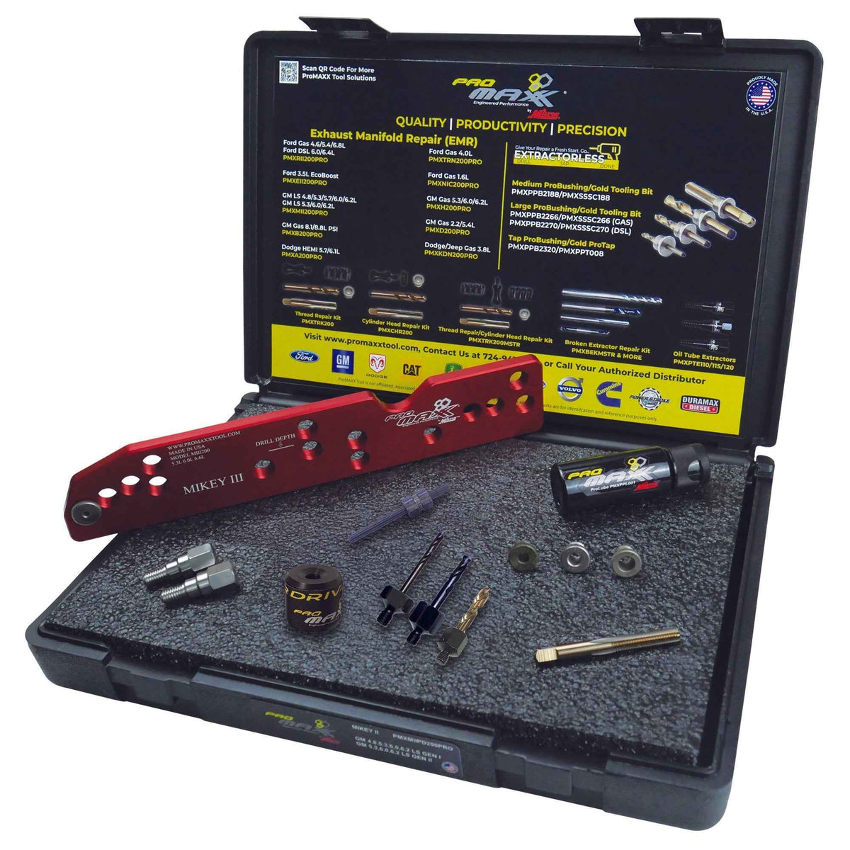 ProMAXX Exhaust Manifold Repair Kit – Broken Bolt, GM/GMC LS 4.8L, 5.3L, 6.0L, 6.2L & NEW LT 6.6L - Mikey III - Ridge Toolbox
