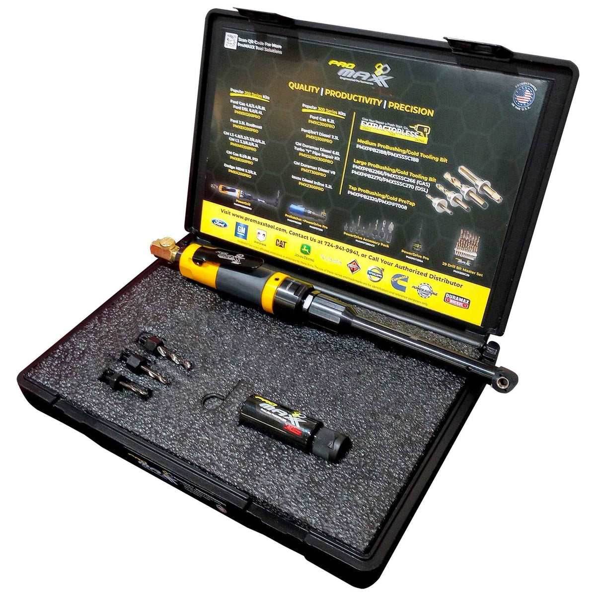 ProMAXX PowerDrill Powerful Air Drill w/Variable Speed Drive, 90 Degree Rotating Head - Ridge Toolbox