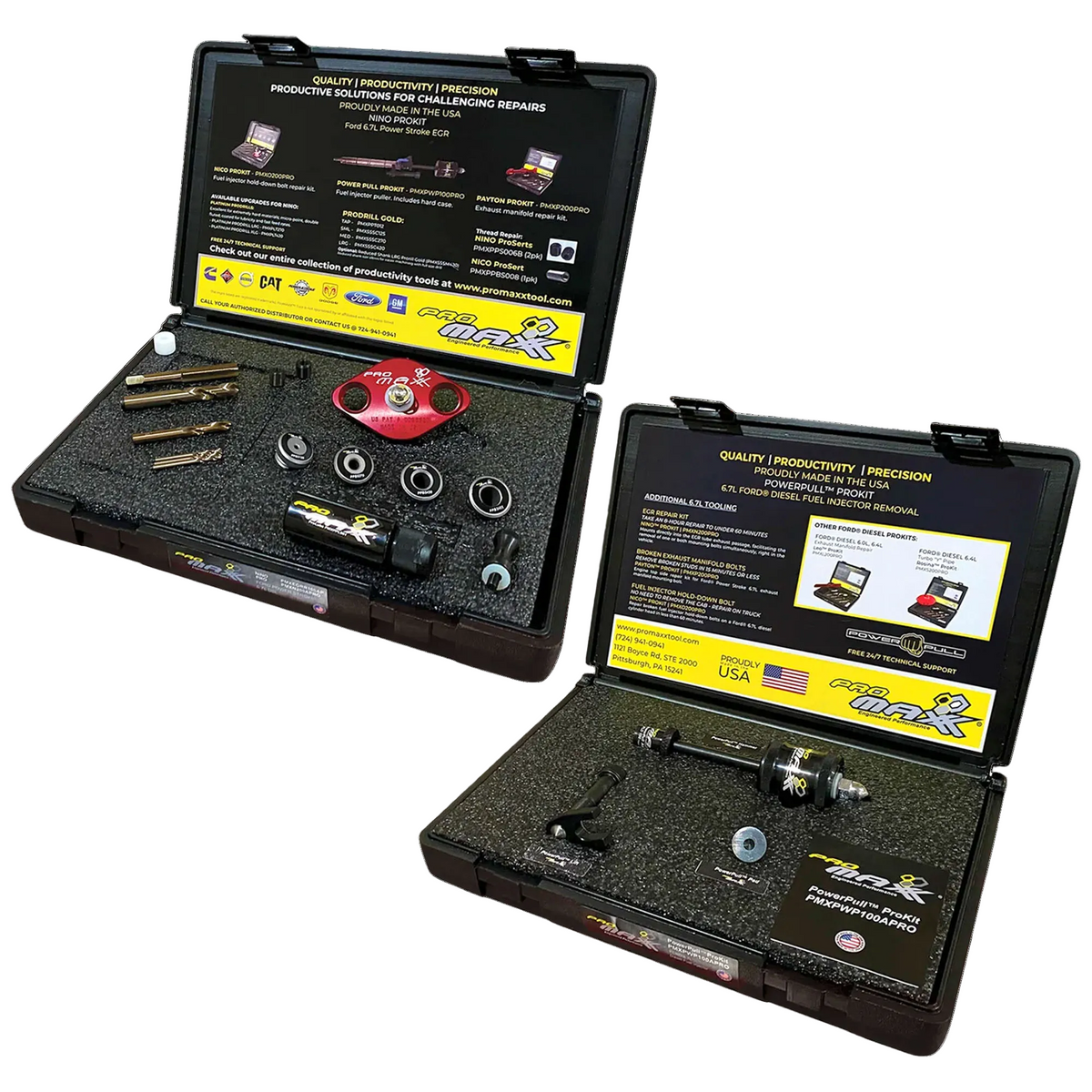 ProMAXX Power Stroke Package - ALPHA: Ford 6.7L Diesel EGR Mounting Bolt Repair & Fuel Injector Puller Kit - Ridge Toolbox