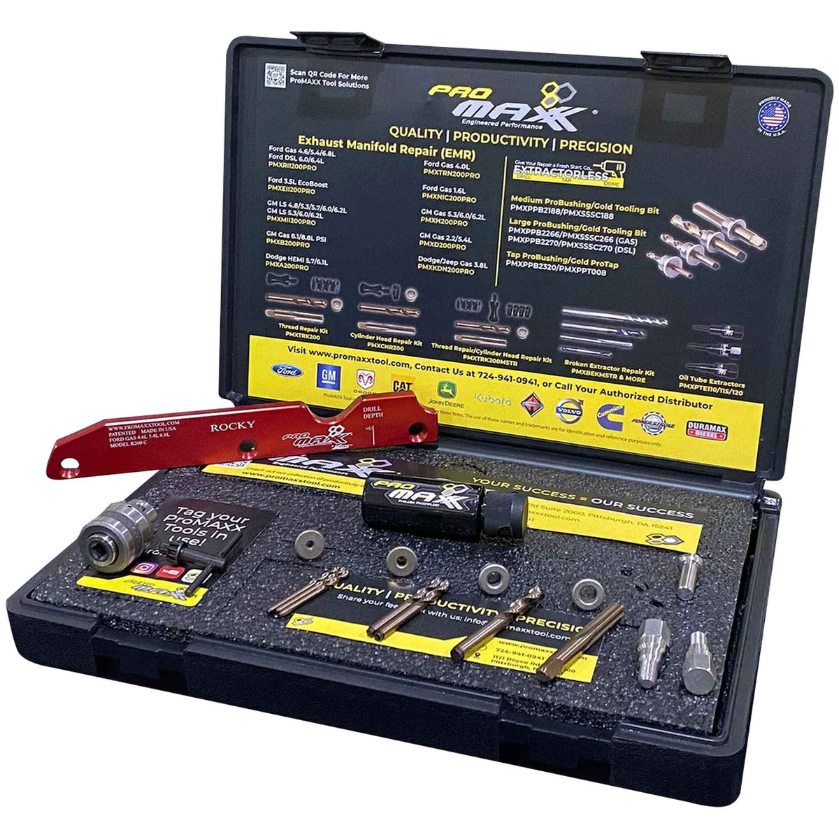 ProMAXX Ford 4.6L/5.4L V8, 6.8L V10 Exhaust Manifold Broken Bolt Repair Kit - Rocky - Ridge Toolbox