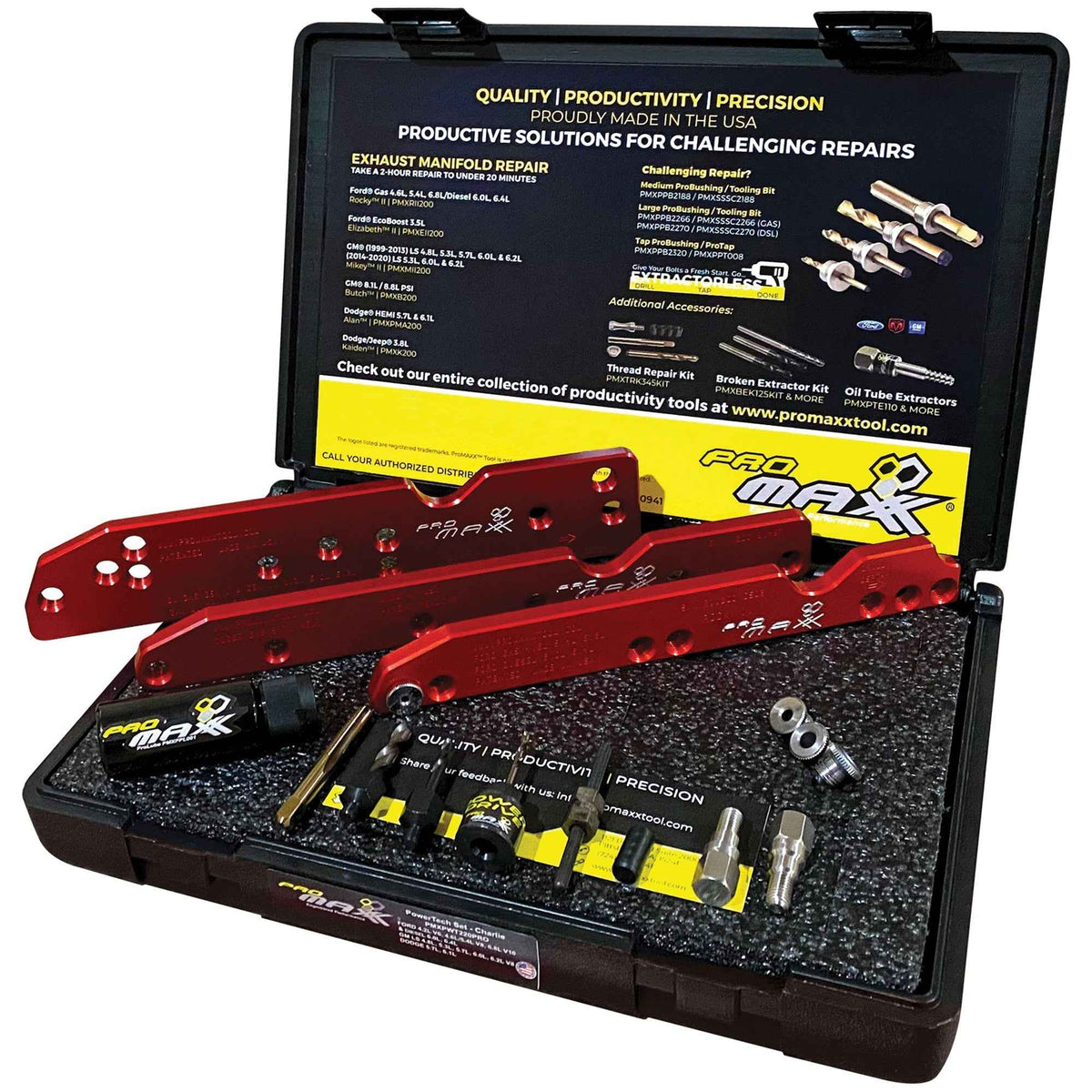 ProMAXX Exhaust Manifold Broken Bolt Repair Kit Ford, GM, Dodge, Ram, Jeep, Combo - 1 Kit Repairs 20 Engines - Ridge Toolbox