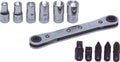 1/4" Sq. Drive 12 Piece 6-Point Socket Set 5-10mm