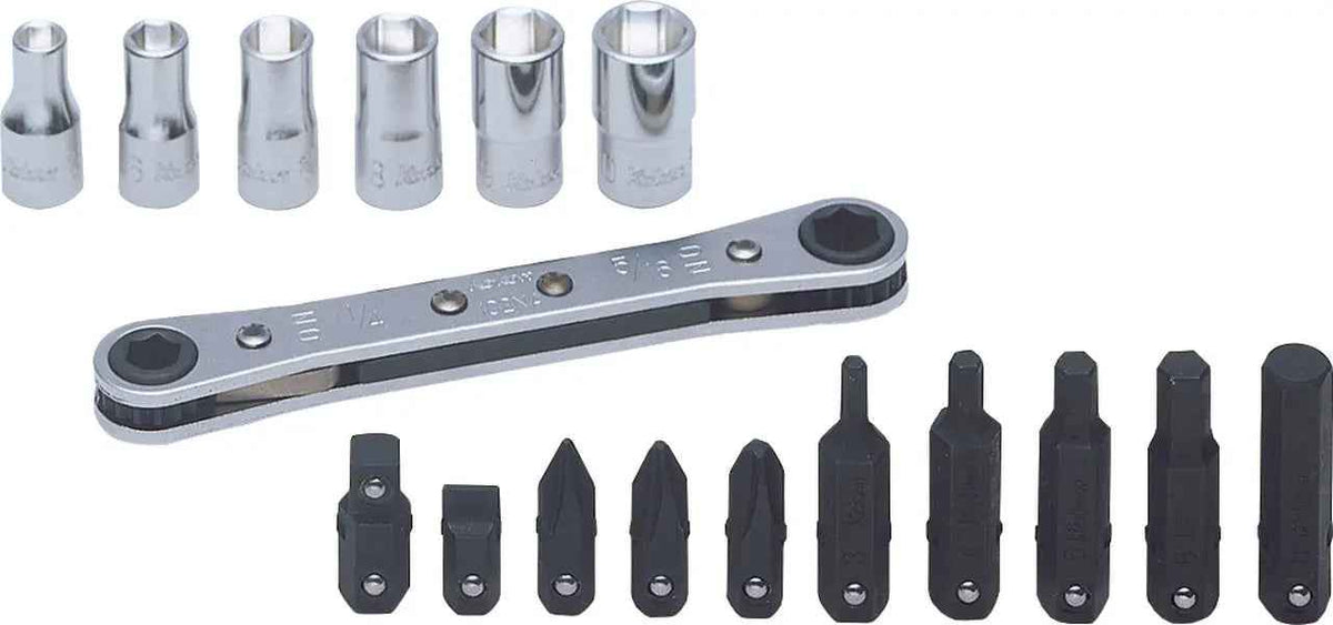 1/4" Sq. Dr. 17 Piece 6-Point Metric Socket Set  5-10mm