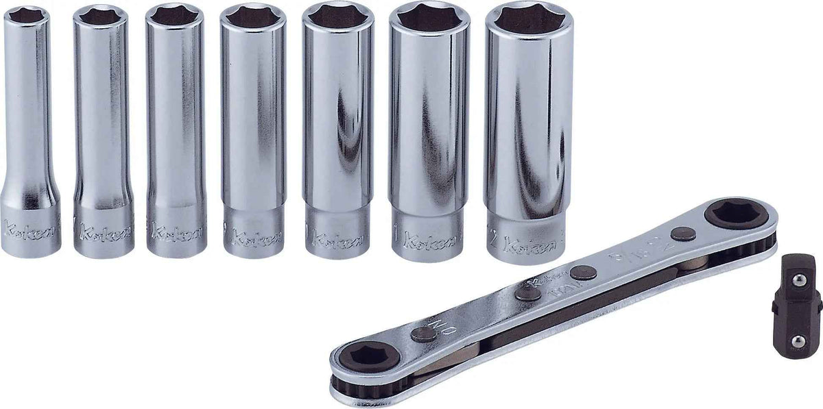 1/4" Sq. Dr. 9 Piece 6-Point Metric Socket Set  6-12mm