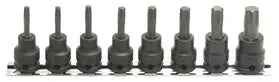 3/8 Sq. Dr. 8 Piece TORX® Bit Socket Set T20-T55  Length 50mm