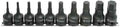 1/2 Sq. Dr. Bit Socket Set  4-19mm Hex Length 60mm  10 pieces