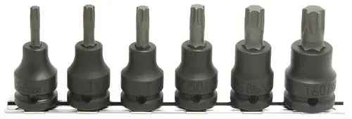 1/2 Sq. Dr. Bit Socket Set TORX® T30-T60  Length 60mm  6 pieces