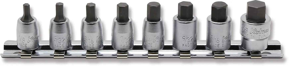 1/4 Sq. Dr. Socket Set  1/8-3/8 Hex Length 25mm  8 pieces