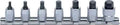 1/4 Sq. Dr. Socket Set  3-10mm Hex Length 25mm  7 pieces