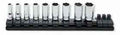 1/4 Sq. Dr. Socket Set  5.5-14mm 6 point  Z-series 9 pieces