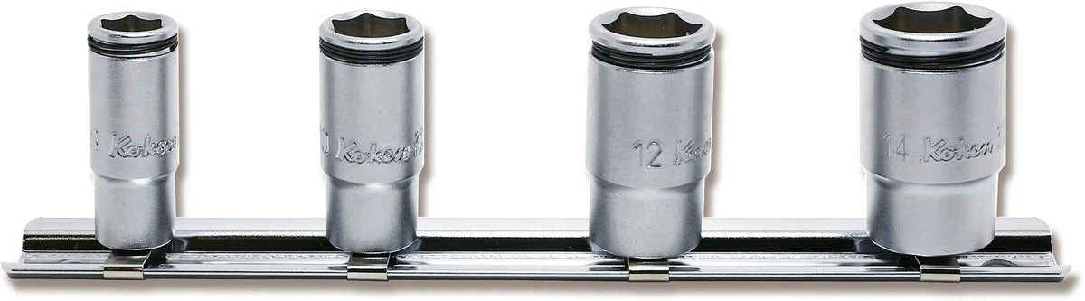 1/4 Sq. Dr. Socket Set  8-14mm Nut Grip   4 pieces