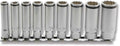 Ko-ken 1/4" Sq. Drive 12-Point SAE Deep NUT GRIP® 9 Piece Socket Set