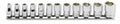 1/4 Sq. Dr. Socket Set  4-14mm 12 point 200mm  12 pieces