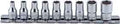 1/4 Sq. Dr. Socket Set  8BA-0BA 6 point   9 pieces