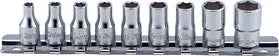 1/4 Sq. Dr. Socket Set  8BA-0BA 6 point   9 pieces