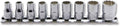 1/4 Sq. Dr. Socket Set  3/16-1/2 12 point 150mm  9 pieces