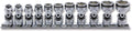 1/4 Sq. Dr. Universal NUT GRIP® Socket Set,  5mm-15mm - 11 pieces