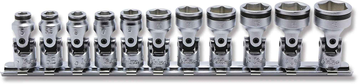 1/4 Sq. Dr. Universal NUT GRIP® Socket Set,  5mm-15mm - 11 pieces