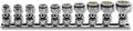 Ko-ken 1/4" Sq. Drive SAE Universal 12-Point NUT GRIP® 10 Piece Socket Set