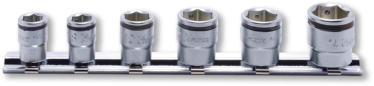 1/4 Sq. Dr. Short NUT GRIP® Socket Set,  7-14mm - 6 pieces