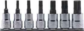 3/8 Sq. Dr. Bit Socket Set XZN M4-M14 Triple Square 200mm  7 pieces