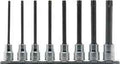 3/8 Sq. Dr. 8 Piece Round Shank Tamper-Resistant TORX® Bit Socket Set T20H-T55H