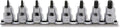 3/8 Sq. Dr. 8 Piece TORX® Bit Socket Set T10-T45
