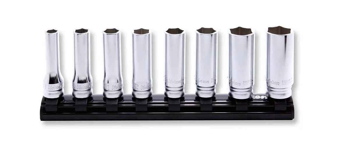3/8 Sq. Dr. Socket Set  8-19mm 6 point 200mm Z-series 8 pieces