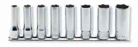 3/8 Sq. Dr. Socket Set  8mm-19mm 12 point 200mm  8 pieces