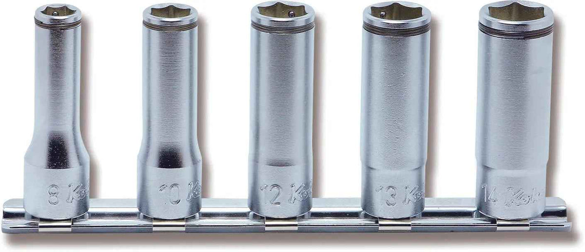 3/8 Sq. Dr. Deep NUT GRIP® Socket Set  8mm-14mm - 5 pieces