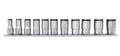 Special 3/8 Sq. Dr. Semi-Deep Socket Set  8-19mm Nut Grip   11 pieces