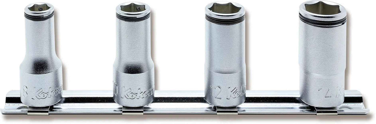 3/8 Sq. Dr. Semi-Deep NUT GRIP® Socket Set, 8mm-14mm -  4 pieces
