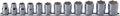 3/8 Sq. Dr. Socket Set  8-19mm 6 point 300mm  12 pieces