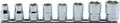 3/8 Sq. Dr. Socket Set  8-19mm 6 point 200mm  8 pieces