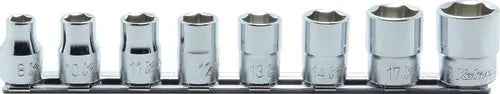 3/8 Sq. Dr. Socket Set  8-19mm 6 point 200mm  8 pieces