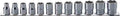 3/8 Sq. Dr. Socket Set  8-19mm Surface 300mm  12 pieces