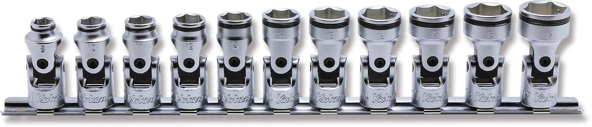 3/8 Sq. Dr. Universal NUT GRIP® Socket Set  8mm-19mm - 11 pieces