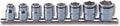 3/8 Sq. Dr. Socket Set  8mm-19mm Nut Grip 200mm  8 pieces