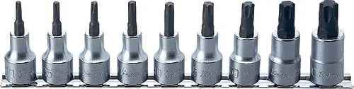 1/2 Sq. Dr. Bit Socket 9 piece TORX® Set  T20-T60