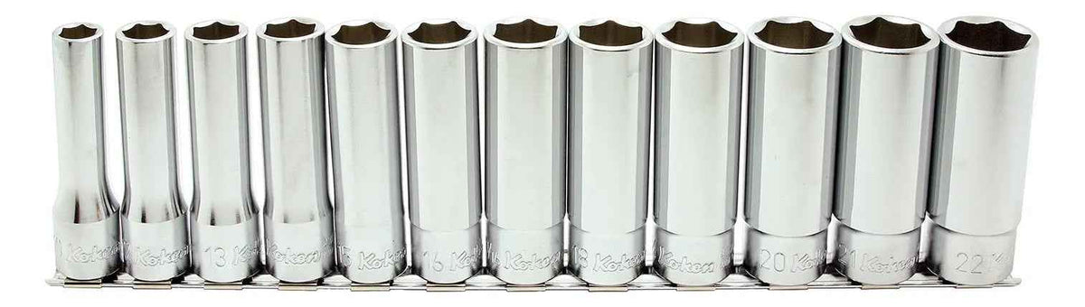 1/2 Sq. Dr. Socket Set  10-22mm 12 point 300mm  10 pieces